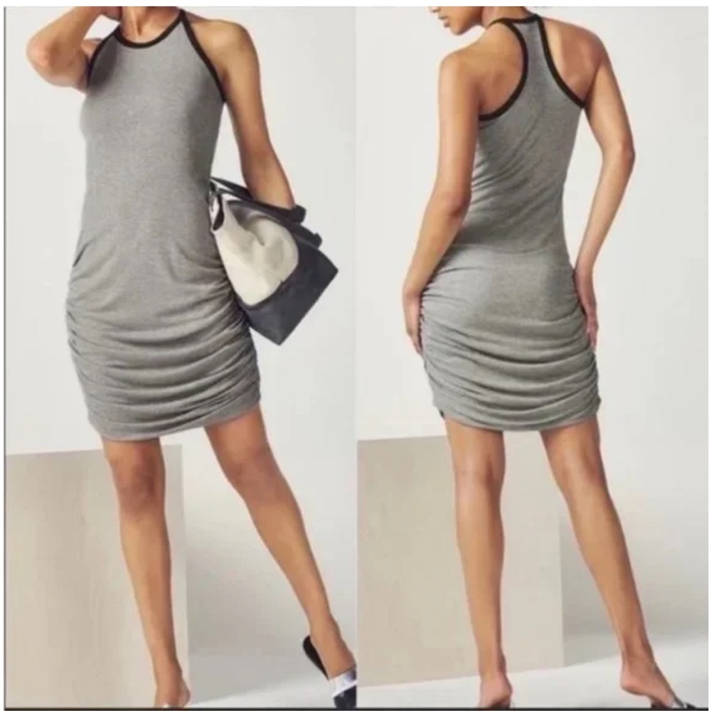 Fabletics Gray and Black Leilani athleisure dress
